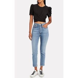 Re/DONE High-Rise Ankle Crop Denim Jeans in Mid 90's Wash // 27